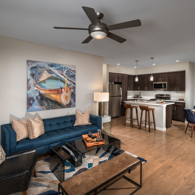Kitchen with Living Area