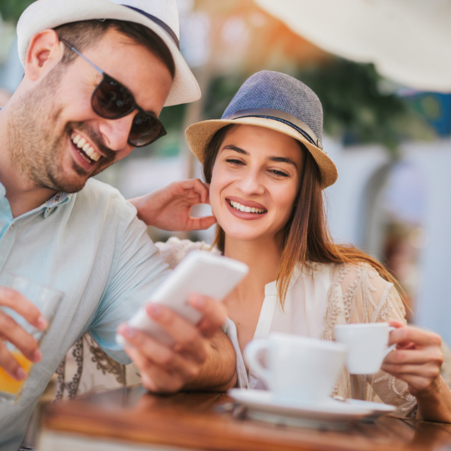 Homecoming At The Resort - Couple Enjoying Coffee